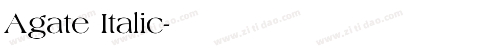 Agate Italic字体转换